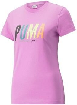 Puma Grafische Tee Mauve Dames T-shirt Purple Dames