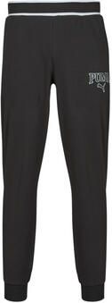Puma Zwarte Logo Joggers Rechte Pasvorm Black Heren