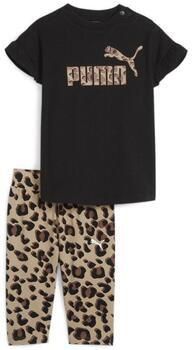 Puma T-shirt & legging Minicats Animal zwart panterprint Joggingpak Katoen Ronde hals 104 - Foto 2