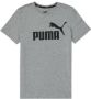 Puma T-shirt grijs zwart Jongens Katoen Ronde hals Logo 104 - Thumbnail 1