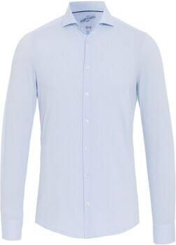 Pure Overhemd Lange Mouw Overhemd Functional Pied De Poule Blauw