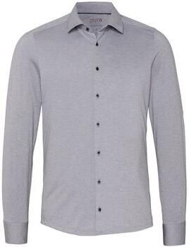 Pure Overhemd Lange Mouw Shirt Melange Grey