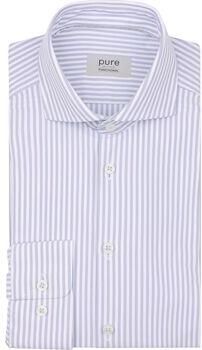 Pure Overhemd Lange Mouw Shirt Streep Blauw