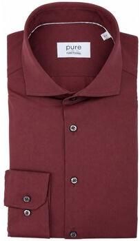 Pure Overhemd Lange Mouw The Functional Shirt Bordeaux