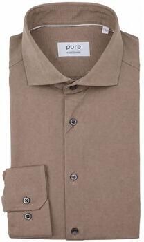 Pure Overhemd Lange Mouw The Functional Shirt Lichtbruin