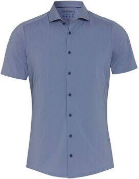 Pure Overhemd Lange Mouw Short Sleeve The Functional Shirt Blauw Streep