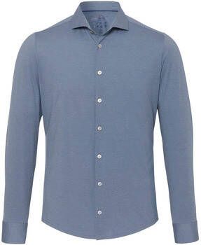 Pure Overhemd Lange Mouw The Functional Shirt Grijs Blauw
