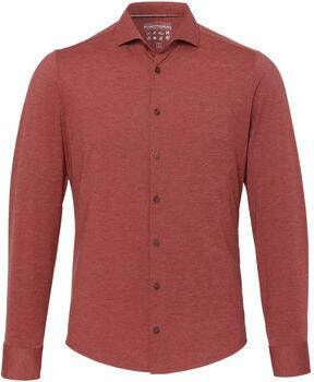 Pure Overhemd Lange Mouw The Functional Shirt Terra Rood