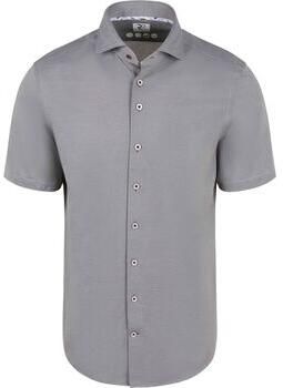 R2 Amsterdam Overhemd Korte Mouw R2 Short Sleeve Overhemd Technical Knitted Dobby Groen