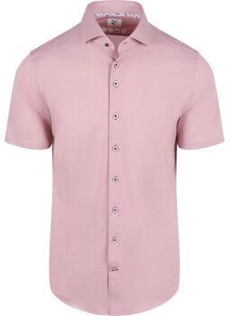 R2 Amsterdam Overhemd Korte Mouw R2 Short Sleeve Overhemd Technical Knitted Dobby Roze