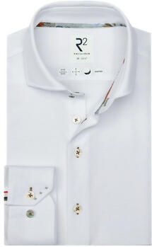 R2 Amsterdam Overhemd Lange Mouw R2 Japanese Knitted Overhemd Korte Mouwen Wit
