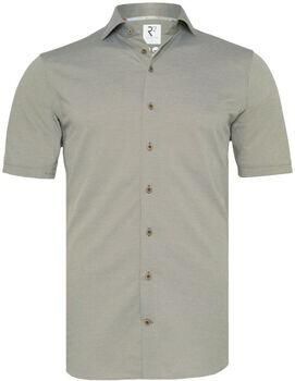 R2 Amsterdam Overhemd Lange Mouw R2 Japanese Knitted Short Sleeve Overhemd Groen