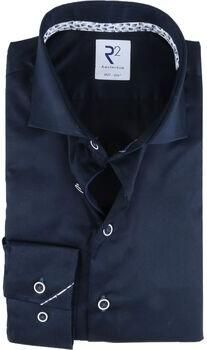 R2 Amsterdam Overhemd Lange Mouw R2 Overhemd Extra Lange Mouwen Donkerblauw