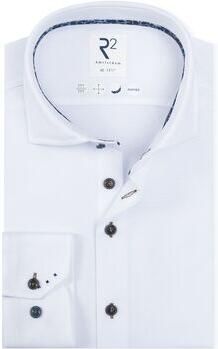 R2 Amsterdam Overhemd Lange Mouw R2 Overhemd Fine Twill Wit