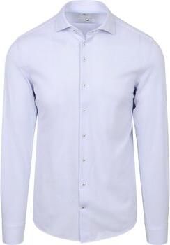 R2 Amsterdam Overhemd Lange Mouw R2 Overhemd Knitted Stripes Blauw