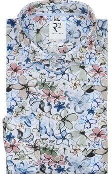 R2 Amsterdam Overhemd Lange Mouw R2 Overhemd Sorona Flower Print Multicolour