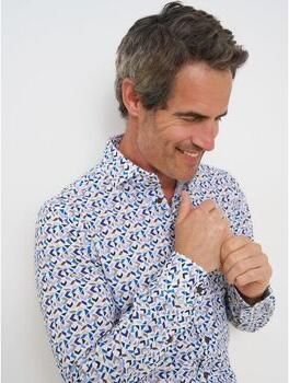 R2 Amsterdam Overhemd Lange Mouw R2 Overhemd Sorona Print Multicolour