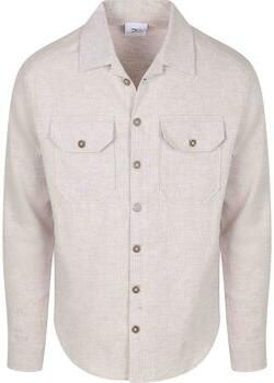 R2 Amsterdam Overhemd Lange Mouw R2 Overshirt Linen Cotton Beige