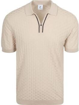 R2 Amsterdam Polo Shirt Korte Mouw Knitted Polo Beige