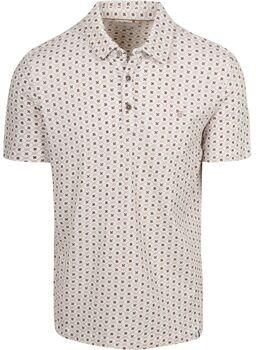 R2 Amsterdam Polo Shirt Korte Mouw Polo Print Beige
