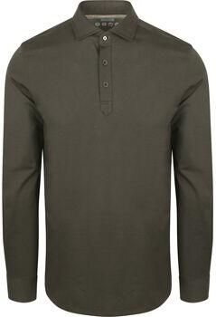 R2 Amsterdam Polo Shirt Lange Mouw R2 Camicia Polo Jersey Donkergroen