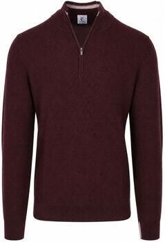 R2 Amsterdam Sweater R2 Pullover Half Zip Structured Bordeaux