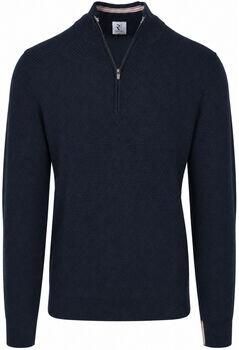 R2 Amsterdam Sweater R2 Pullover Half Zip Structured Navy