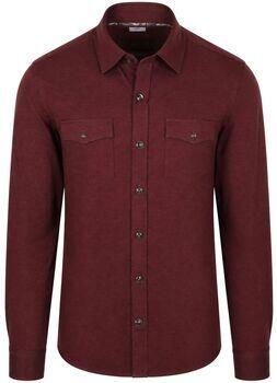 R2 Amsterdam Sweater R2 Shirt Cotton Wool Flannel Bordeaux