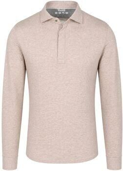 R2 Amsterdam T-shirt R2 Polo Camicia Single Jersey Melange Beige