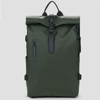 Rains Rolltop Rugzak met Snap Compressie Green - Foto 4