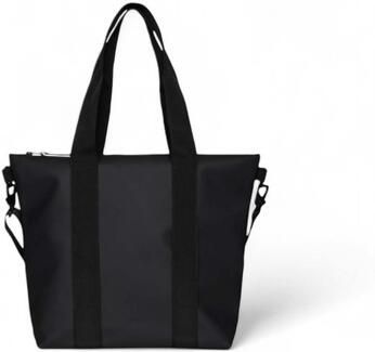 Rains Zwarte Waterdichte Tote Tas met Patina Afwerking Black Unisex - Foto 2