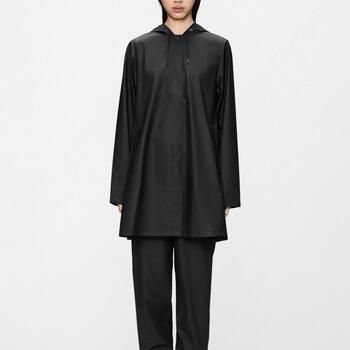 Rains Zwarte Waterdichte Jas met Capuchon Black Dames