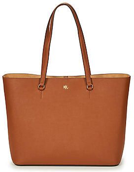 Ralph Lauren Leren Schoudertas met Interne Compartiment en Ritssluiting Brown Dames - Foto 2