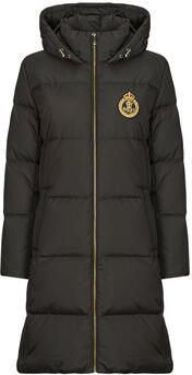 Lauren Ralph Lauren Gewatteerde lange jas met labelbadge