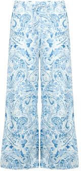 Lauren Ralph Lauren Wijdte broek van puur linnen met all-over motief - Foto 3