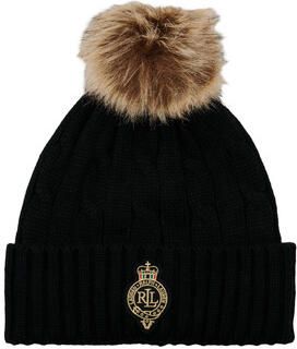 Lauren Ralph Lauren Gebreide muts met pompom