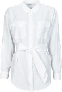 Lauren Ralph Lauren Regular fit linnen blouse met lange mouwen en strikceintuur model 'CHADWICK'