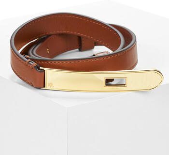 Lauren Ralph Lauren Riem van kalfsleer met pinsluiting