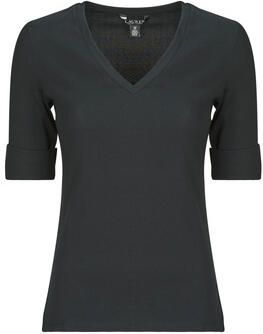Lauren Ralph Lauren T-shirt met geribde V-hals model 'JUDY'
