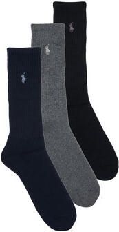 Ralph Lauren Assorti Crew Sock 3-Pack Navy Charcoal Black Multicolor Heren - Foto 4