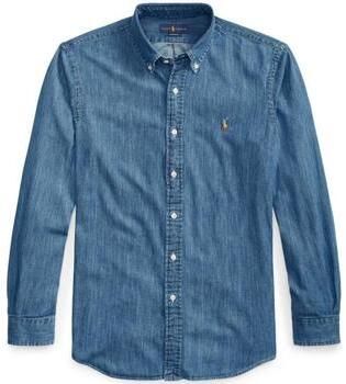 Polo Ralph Lauren Overhemd Lange Mouw CHEMISE CINTREE SLIM FIT EN JEAN DENIM BOUTONNE LOGO PONY PLAYER
