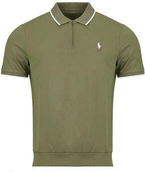 Polo Ralph Lauren regular fit poloshirt van katoenmix met ritssluiting - Foto 3
