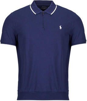 Polo Ralph Lauren regular fit poloshirt van katoenmix met ritssluiting