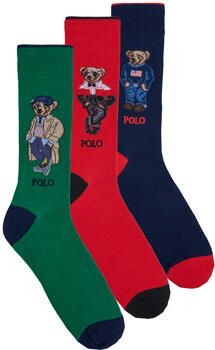 Polo Ralph Lauren Underwear Sokken met berenmotief in set van 3 van katoenmix - Foto 2