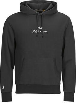 Ralph Lauren Zwart Logo Geborduurde Sweatshirt Capuchon Black Heren