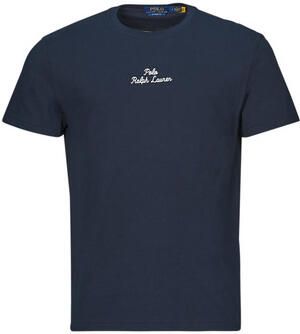 Polo Ralph Lauren Zwarte Katoenen T-shirt met Logo Borduursel Black Heren
