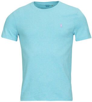 Polo Ralph Lauren Clear Blue Crewneck T-shirt met Signature Pony Borduursel Blue Heren