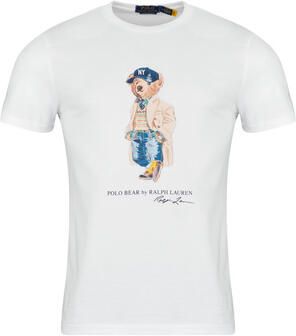Polo Ralph Lauren Slim Fit t-shirt van pure katoen met polo bear-print model '26 1' - Foto 3