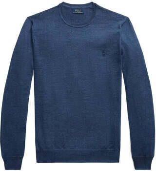 Polo Ralph Lauren Slim-Fit Wasbare Wol Ronde Hals Sweater Blue Heren
