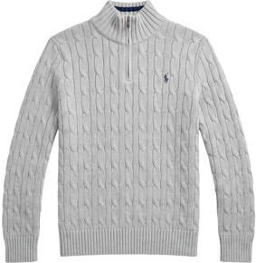 Polo Ralph Lauren Teens Gebreide pulllover met opstaande kraag en ritssluiting